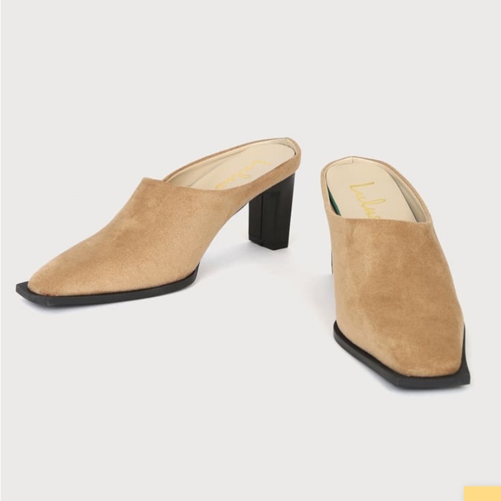 Lulus Zelah Mules in Ivory (Size 6.5) NWT